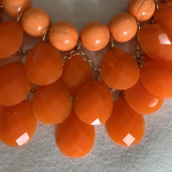 Orange Bubble Necklace Like New - Picture 2 of 5